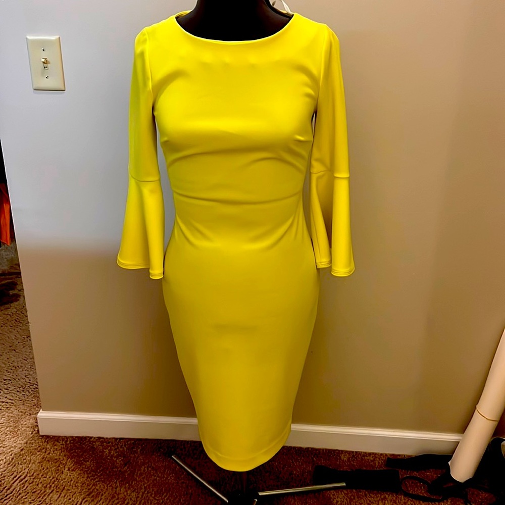 Calvin Klein Dress Neon Yellow